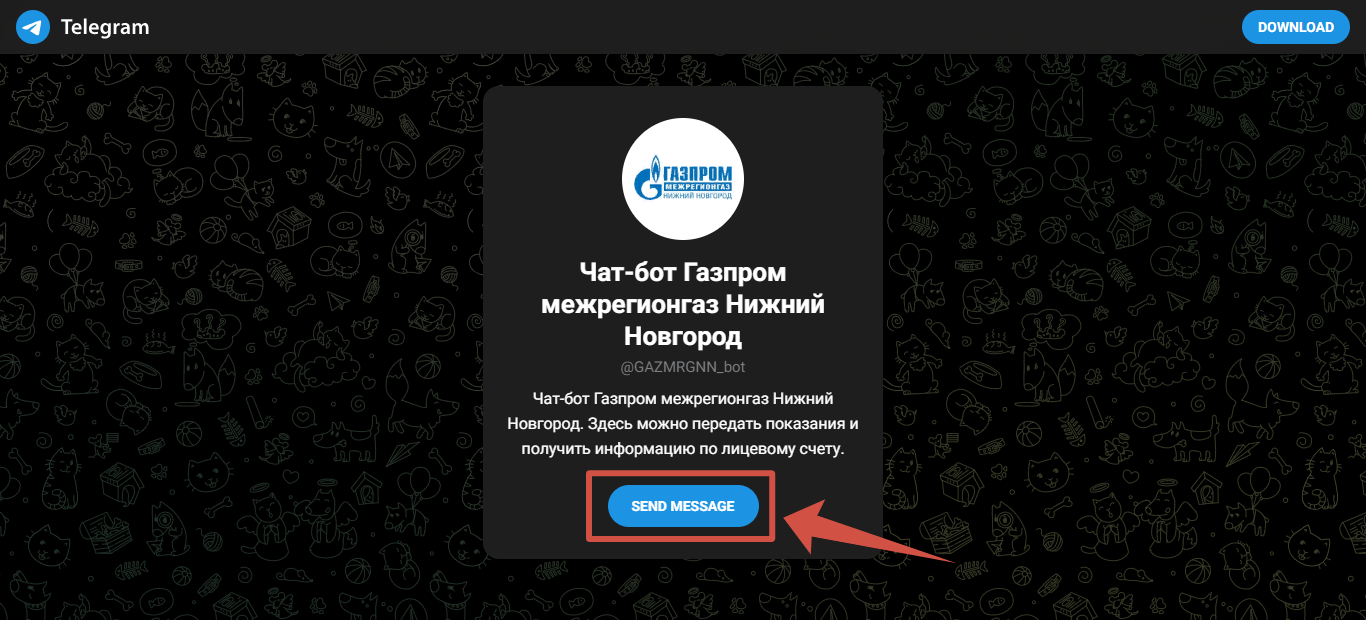 Газпром Межрегионгоаз Нижний Новгород чат бот