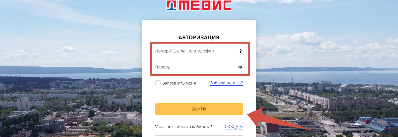 Вход в личный кабинет ТЭВИС